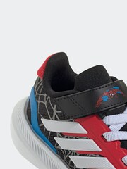 adidas Black Marvel Spider-Man Runfalcon Hook and Loop Kids Trainers - Image 8 of 9