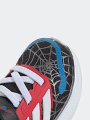 adidas Black Marvel Spider-Man Runfalcon Hook and Loop Kids Trainers - Image 9 of 9