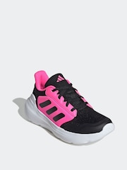 adidas Black/Pink Tensaur Run 2.0 Lace Junior Trainers - Image 3 of 9