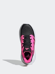 adidas Black/Pink Tensaur Run 2.0 Lace Junior Trainers - Image 6 of 9