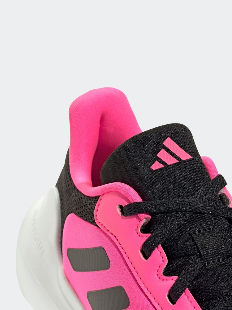 adidas Black/Pink Tensaur Run Lace Junior Trainers