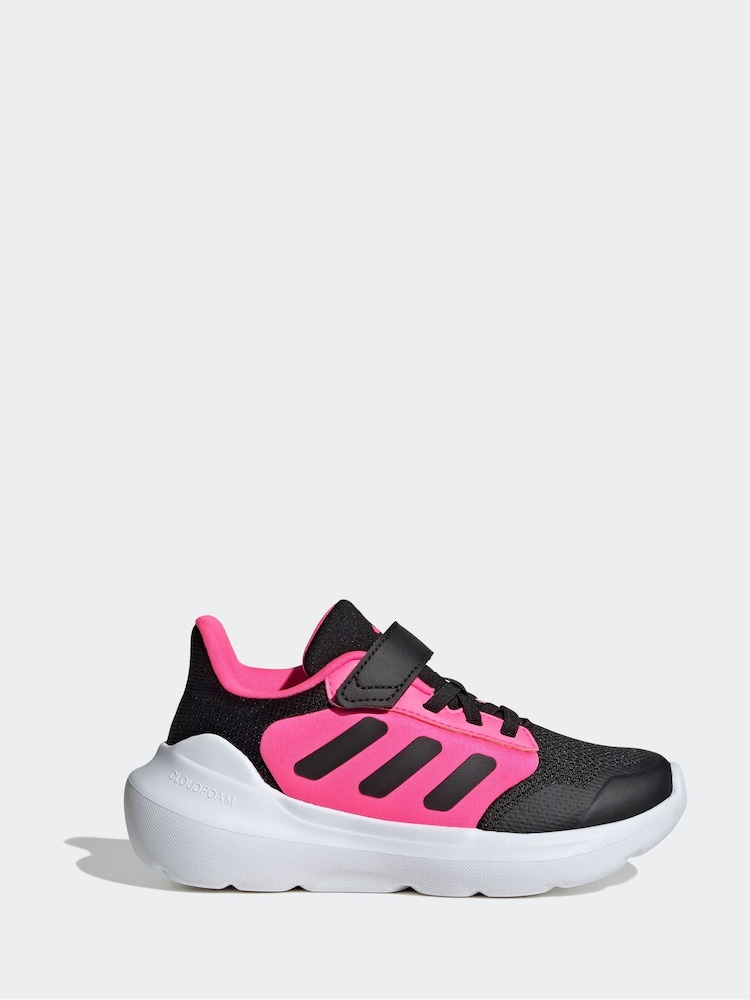 adidas Black Tensaur Run 2.0 Hook and Loop Kids Trainers - Image 1 of 9
