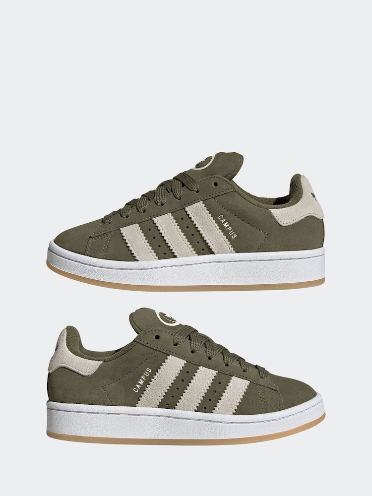 adidas Originals Green Campus 00s Lace Junior Trainers - Image 7 of 9