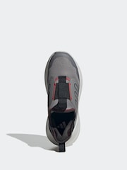 adidas Grey Tensaur Comfort Slip On Junior Trainers - Image 6 of 9