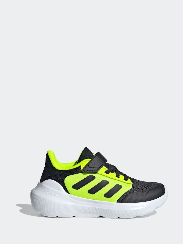 adidas Black/Yellow Tensaur Run 3.0 EL C Trainers - Image 1 of 9