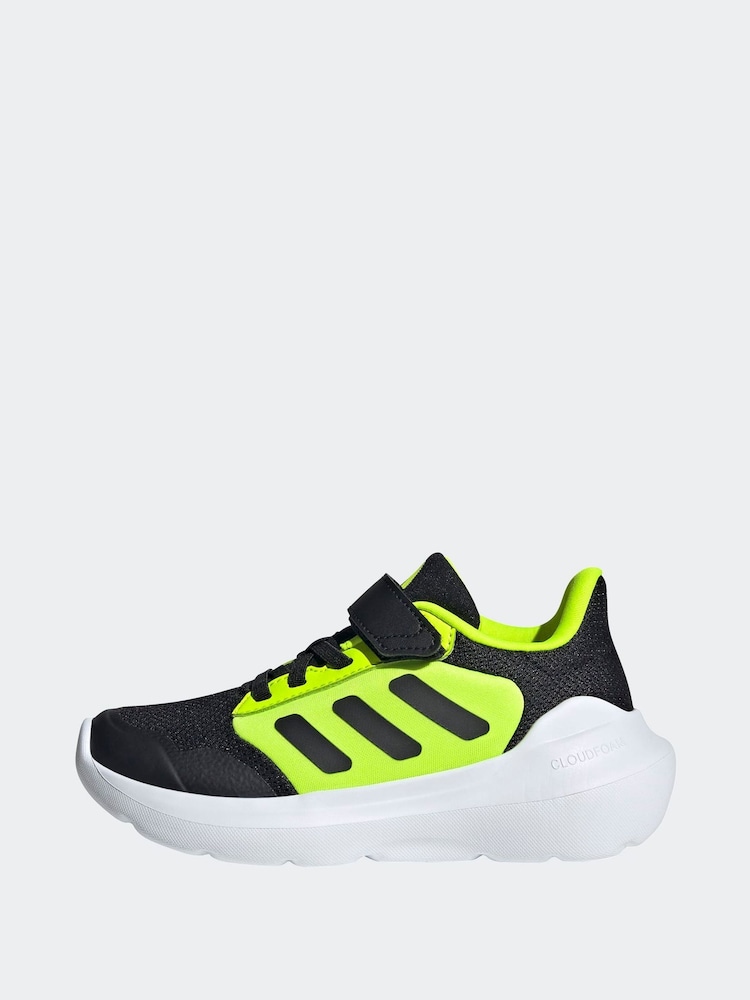 adidas Black/Yellow Tensaur Run 3.0 EL C Trainers - Image 2 of 9