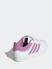 adidas White Hoops 4.0 Hook and Loop Kids Trainers - Image 5 of 10