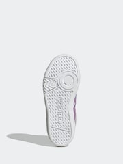 adidas White Hoops 4.0 Hook and Loop Kids Trainers - Image 7 of 10