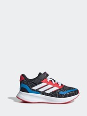 adidas Black Marvel Spider-Man Runfalcon Hook and Loop Kids Trainers - Image 1 of 9