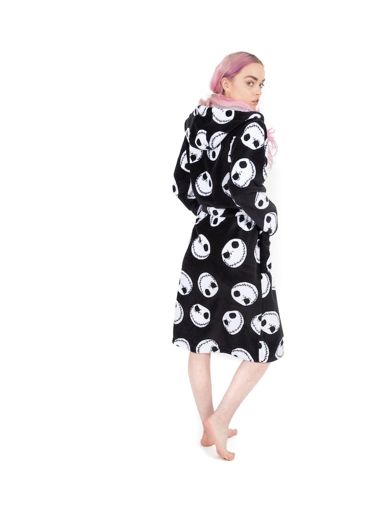 Vanilla Underground Black Womens Disney Nightmare Before Christmas Bathrobe - Image 3 of 6