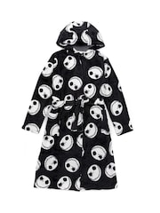 Vanilla Underground Black Womens Disney Nightmare Before Christmas Bathrobe - Image 4 of 6