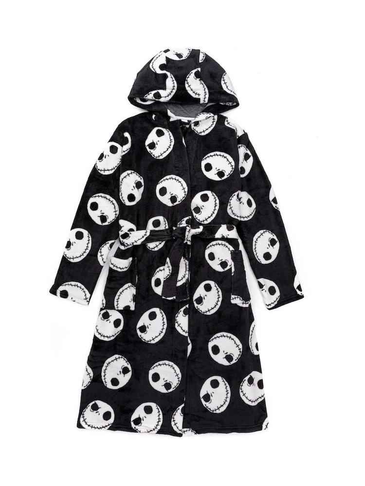Vanilla Underground Black Womens Disney Nightmare Before Christmas Bathrobe - Image 4 of 6