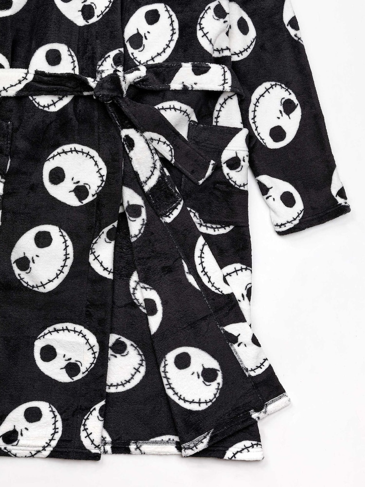 Vanilla Underground Black Womens Disney Nightmare Before Christmas Bathrobe - Image 5 of 6
