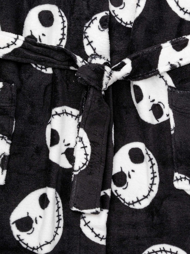 Vanilla Underground Black Womens Disney Nightmare Before Christmas Bathrobe - Image 6 of 6