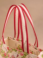 Cath Kidston Red/Ecru Moomins Bow Detail Tote Bag - Image 3 of 6