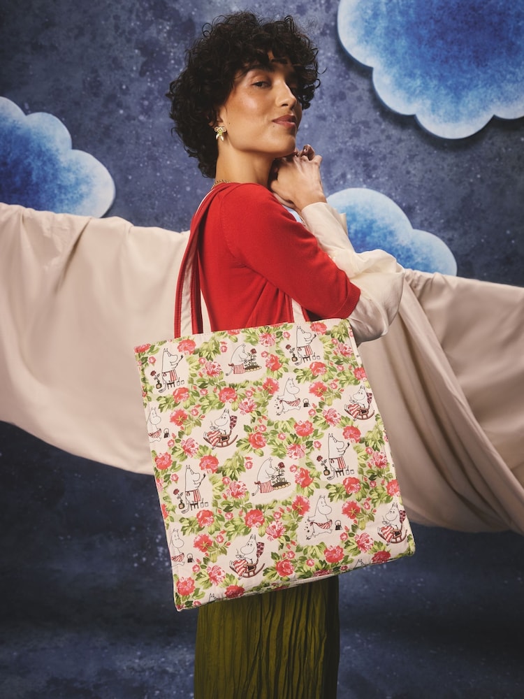 Cath Kidston Red/Ecru Moomins Bow Detail Tote Bag - Image 6 of 6