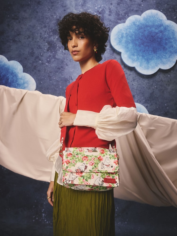 Cath Kidston Red/Ecru Moomins Medium Cross-Body Bag - Image 1 of 6