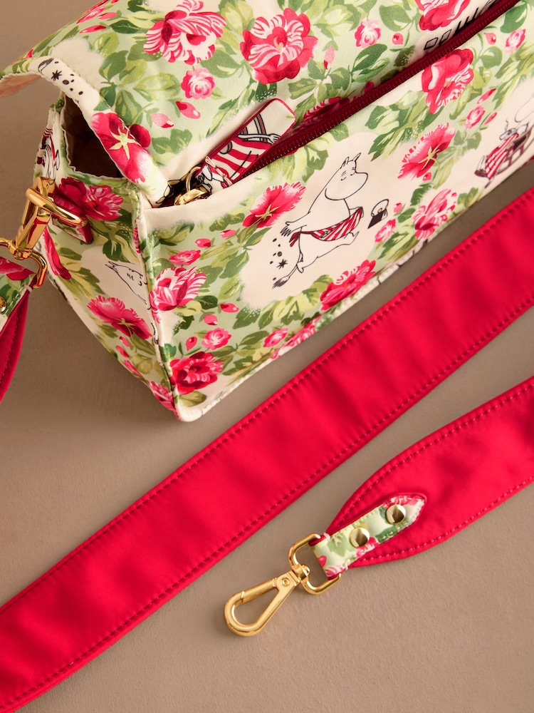 Cath Kidston Red/Ecru Moomins Medium Cross-Body Bag - Image 6 of 6