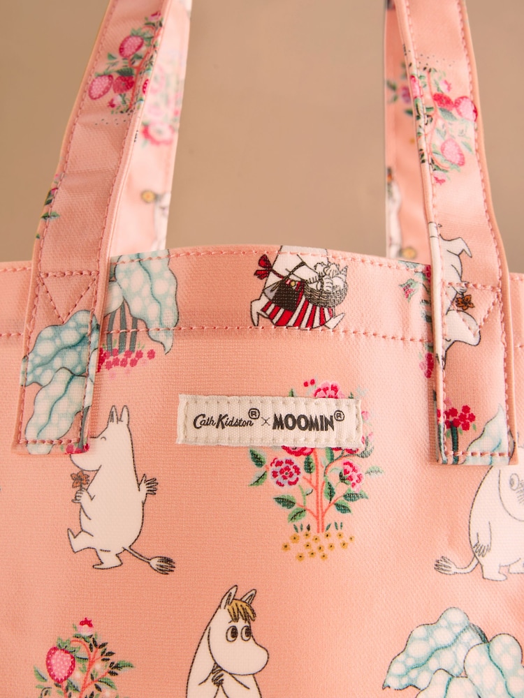 Cath Kidston Coral Pink Bunches Moomins Large Book Bag - Image 2 of 5
