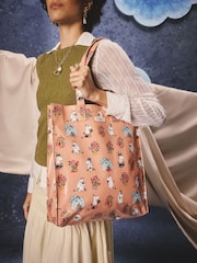 Cath Kidston Coral Pink Bunches Moomins Large Book Bag - Image 5 of 5