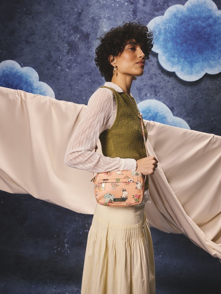 Cath Kidston Coral Pink Bunches Moomins Utility Cross-Body Bag - Image 6 of 6