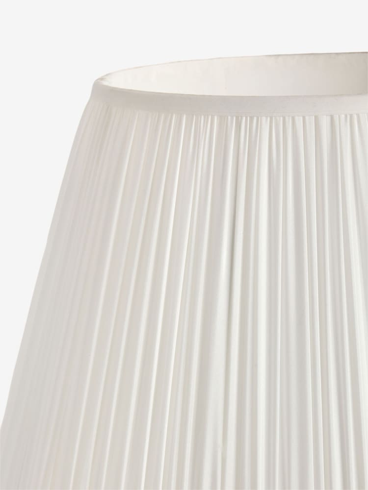 Ivory White Pleated Lamp Shade - Image 6 of 6 Ivory White Pleated Lamp Shade - Image 6 of 6