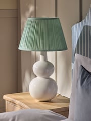 Green Pleated Lamp Shade - Image 2 of 5