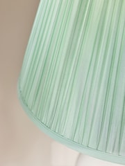 Green Pleated Lamp Shade - Image 3 of 5