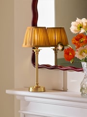 Ochre Yellow Pleated Lamp Shade - Image 1 of 5