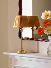 Ochre Yellow Pleated Lamp Shade - Image 2 of 5
