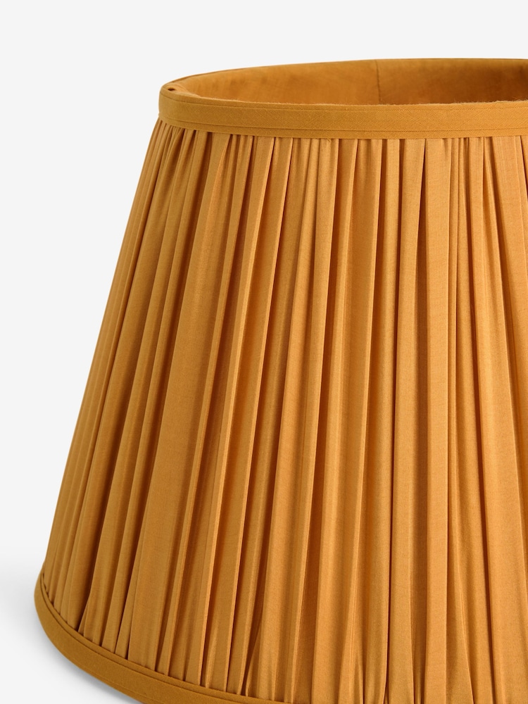 Ochre Yellow Pleated Lamp Shade - Image 5 of 5