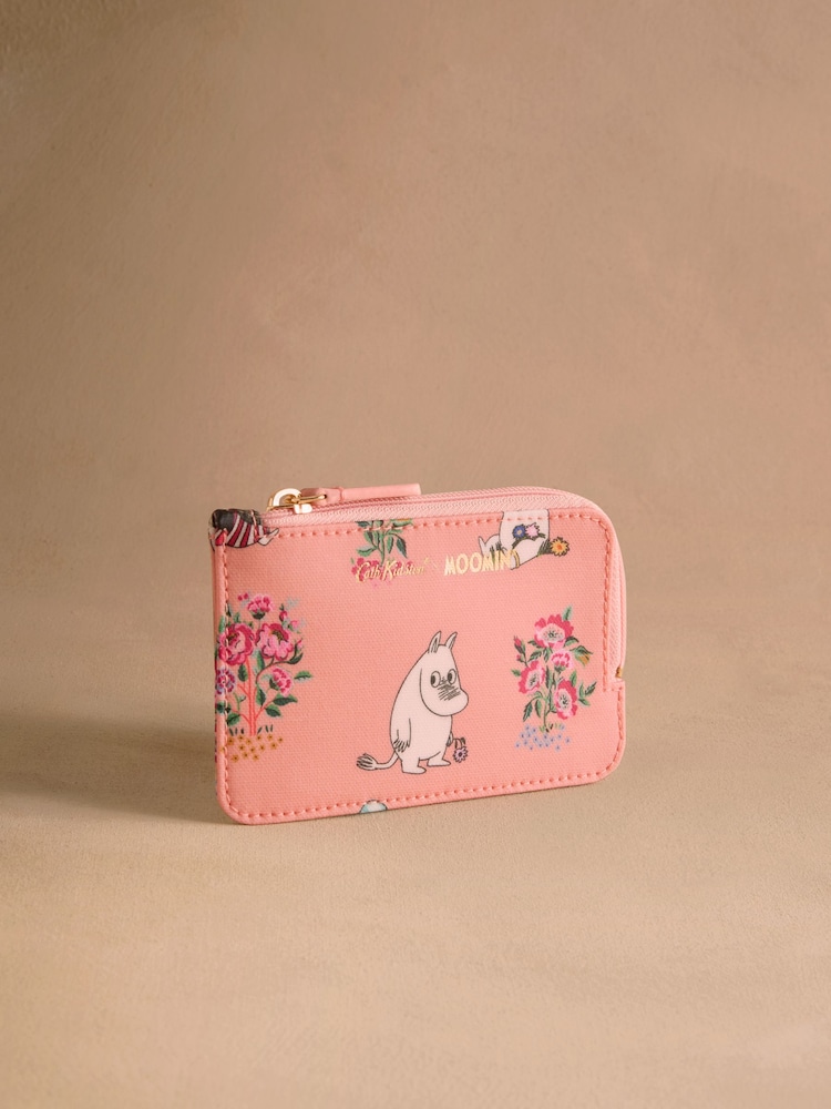 Cath Kidston Coral Pink Bunches Moomins Card Coin Purse - Image 1 of 3