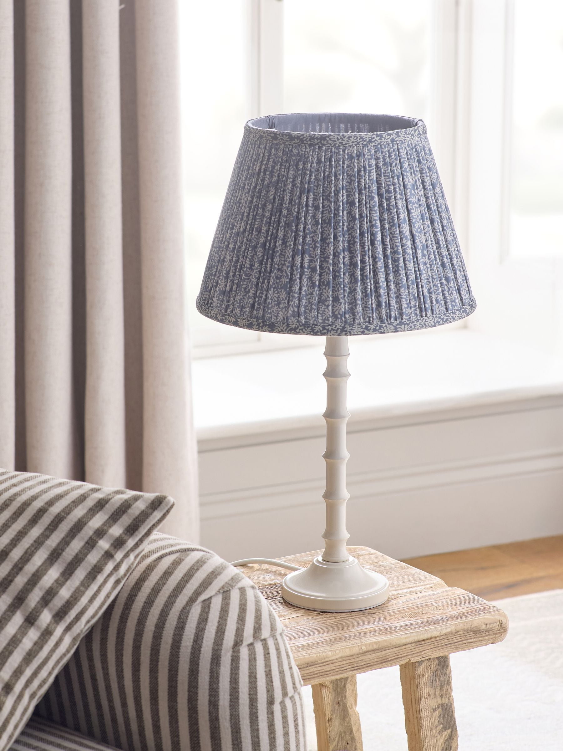 Buy Blue Floral Pleated Lamp Shade from Next Canada