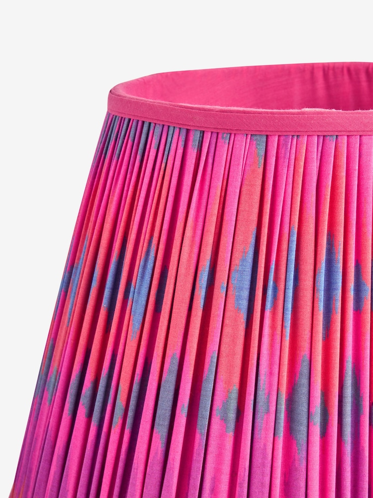Pink Ikat Pleated Lamp Shade - Image 6 of 6