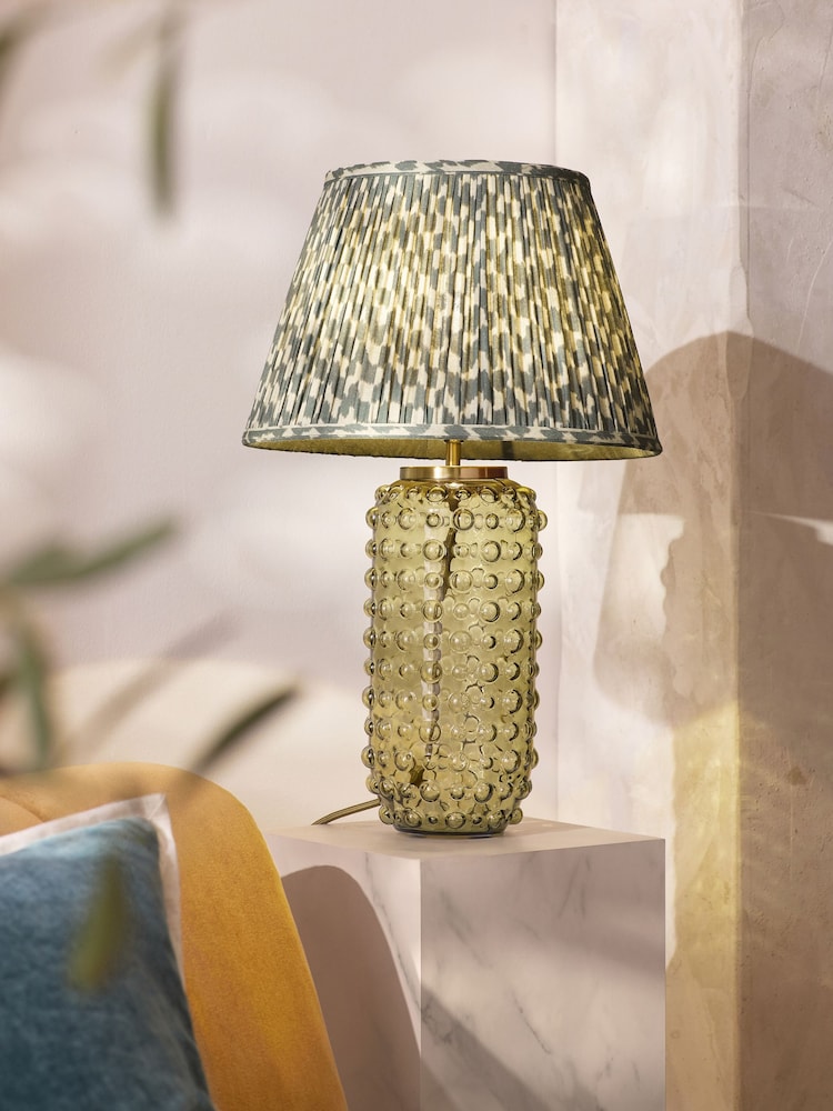 Green Mosaic Pleated Lamp Shade - Image 2 of 7 Green Mosaic Pleated Lamp Shade - Image 2 of 7