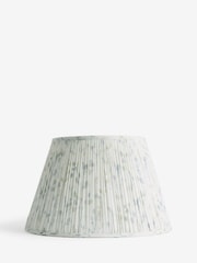 White & Blue Floral Pleated Lamp Shade - Image 4 of 5