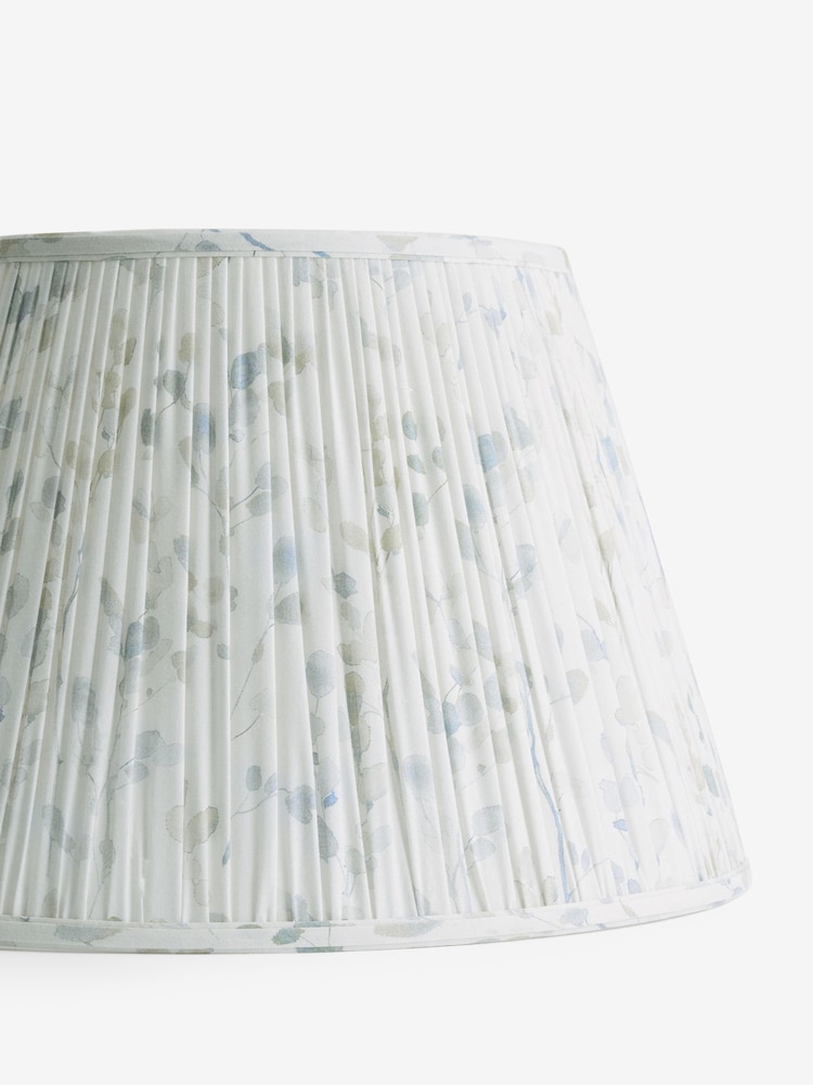 White & Blue Floral Pleated Lamp Shade - Image 5 of 5