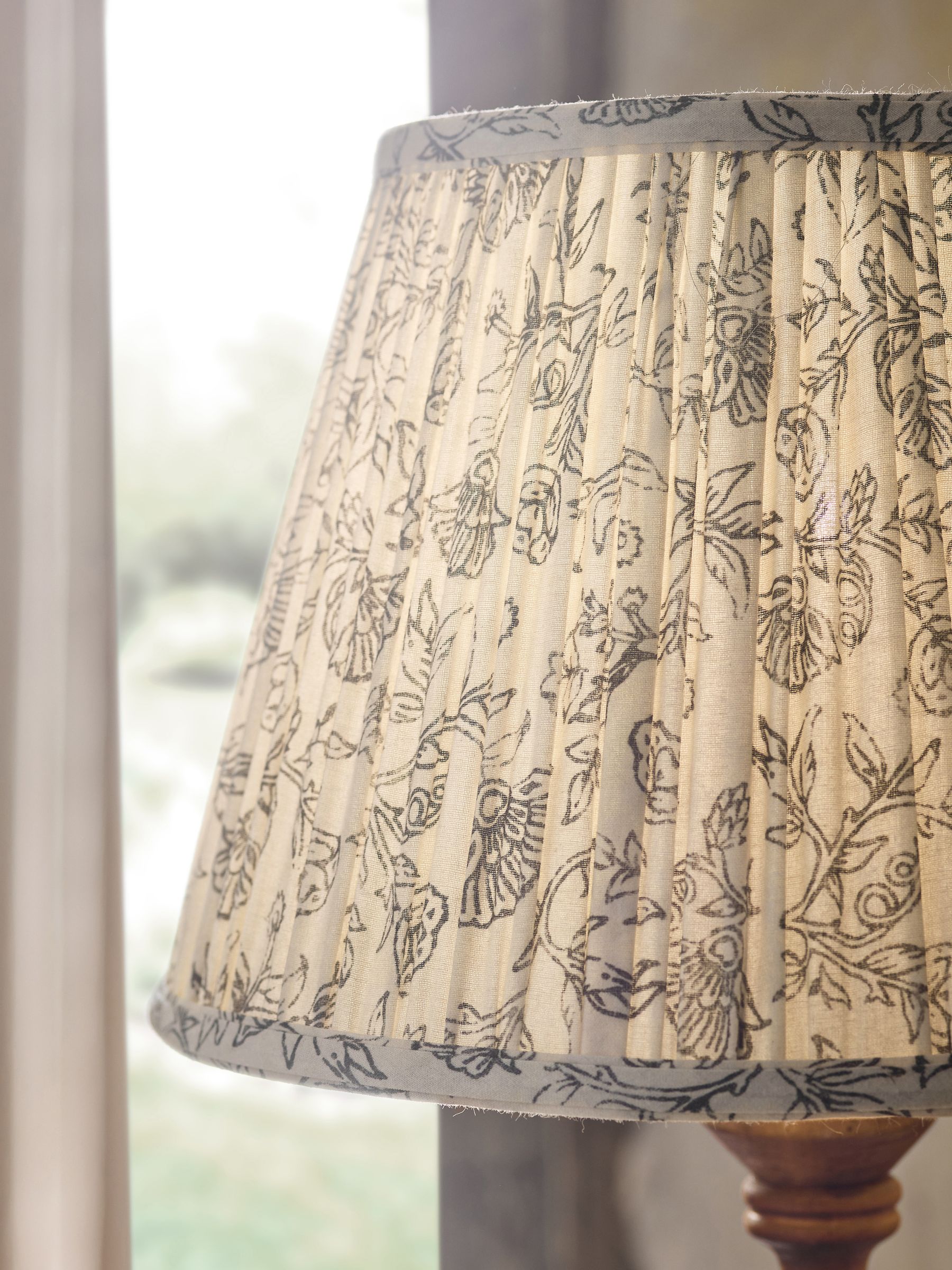 Buy White & Black Floral Pleated Lamp Shade from Next South Africa