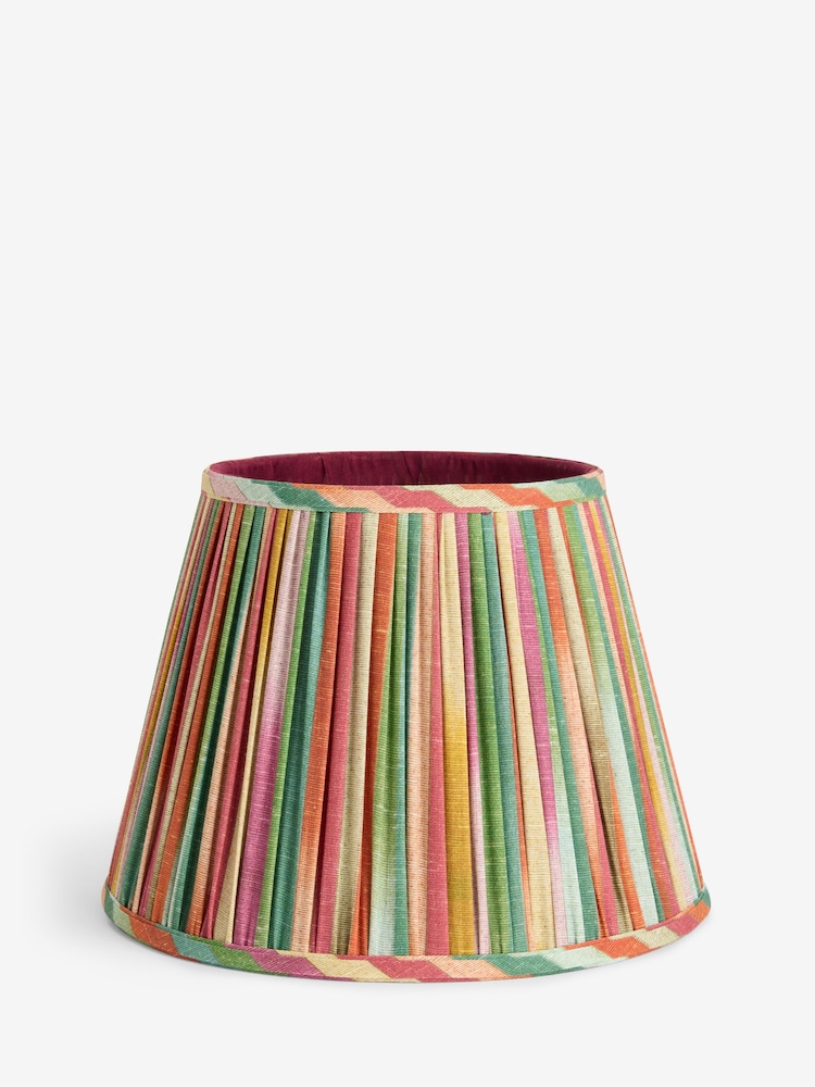 Red Stripes Pleated Lamp Shade - Image 1 of 6 Red Stripes Pleated Lamp Shade - Image 1 of 6