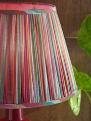 Red Stripes Pleated Lamp Shade - Image 3 of 5
