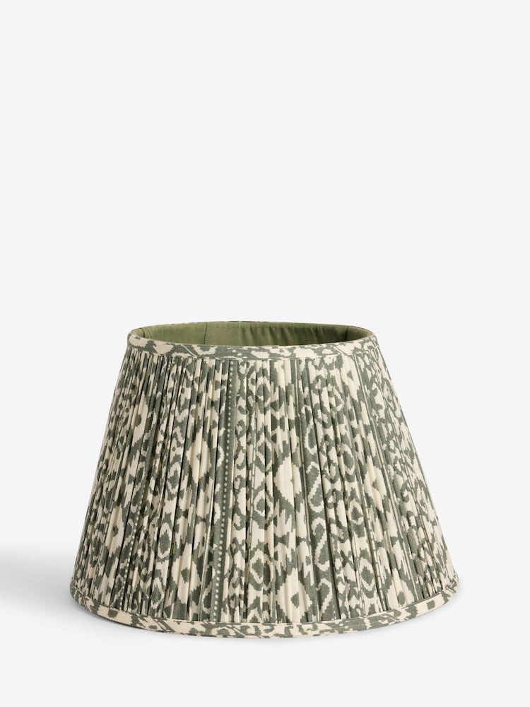 Green Geo Pleated Lamp Shade - Image 1 of 6 Green Geo Pleated Lamp Shade - Image 1 of 6