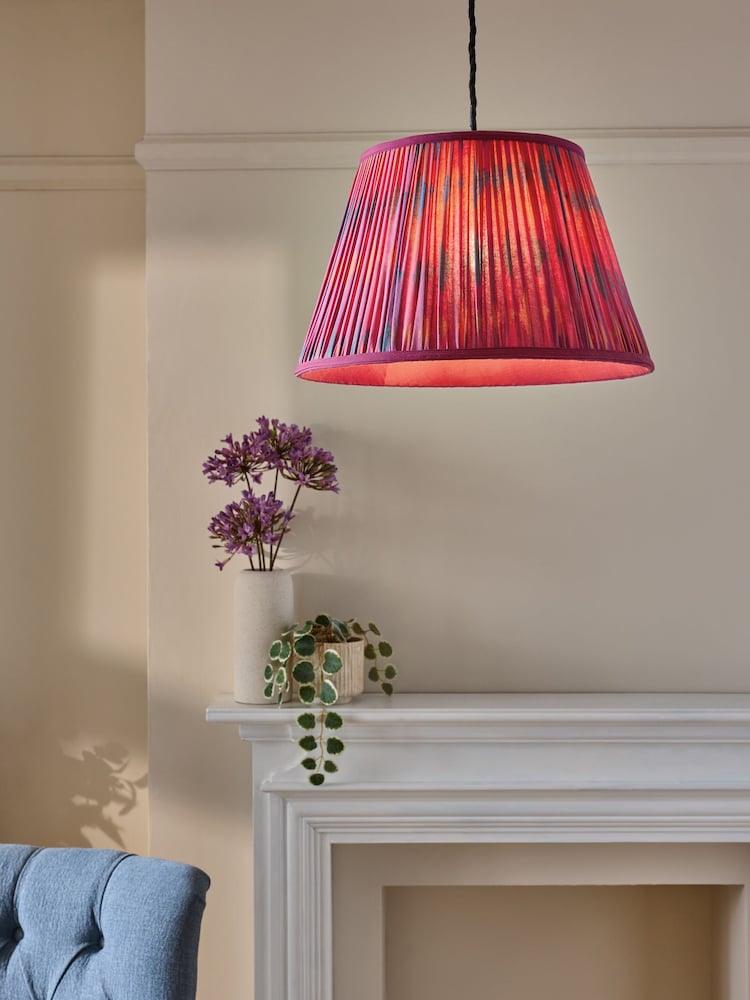 Pink Easy Fit Ikat Pendant Lamp Shade - Image 1 of 5