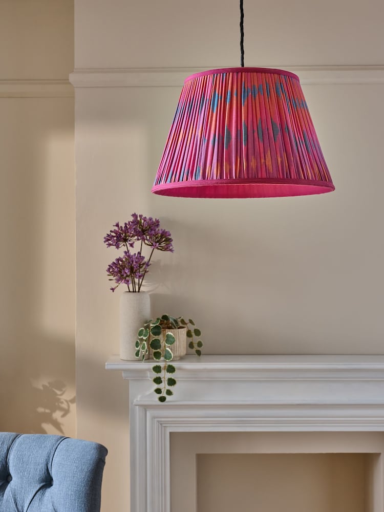 Pink Easy Fit Ikat Pendant Lamp Shade - Image 2 of 5