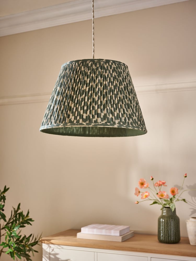 Green Easy Fit Retro Pendant Lamp Shade - Image 2 of 5