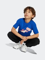 adidas Blue Adiraptor Graphic T-Shirt Little Kids - Image 4 of 5