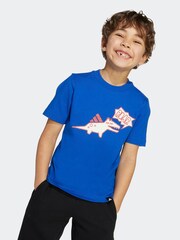 adidas Blue Adiraptor Graphic T-Shirt Little Kids - Image 5 of 5