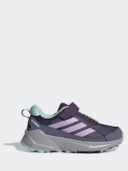 adidas Purple Terrex Trailmaker 2 Hook and Loop Hiking Kids Trainers - Image 1 of 9