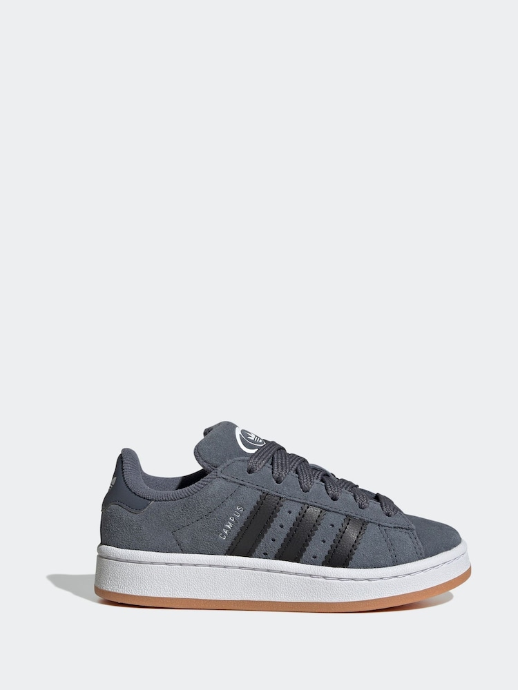 adidas Originals Grey Campus 00s Elastic Lace Kids Trainers - Image 1 of 9