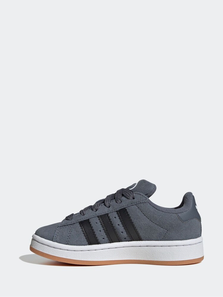 adidas Originals Grey Campus 00s Elastic Lace Kids Trainers - Image 2 of 9