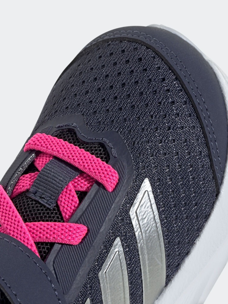 adidas Navy/Pink Duramo 2.0 Hook and Loop Infant Trainers - Image 9 of 9